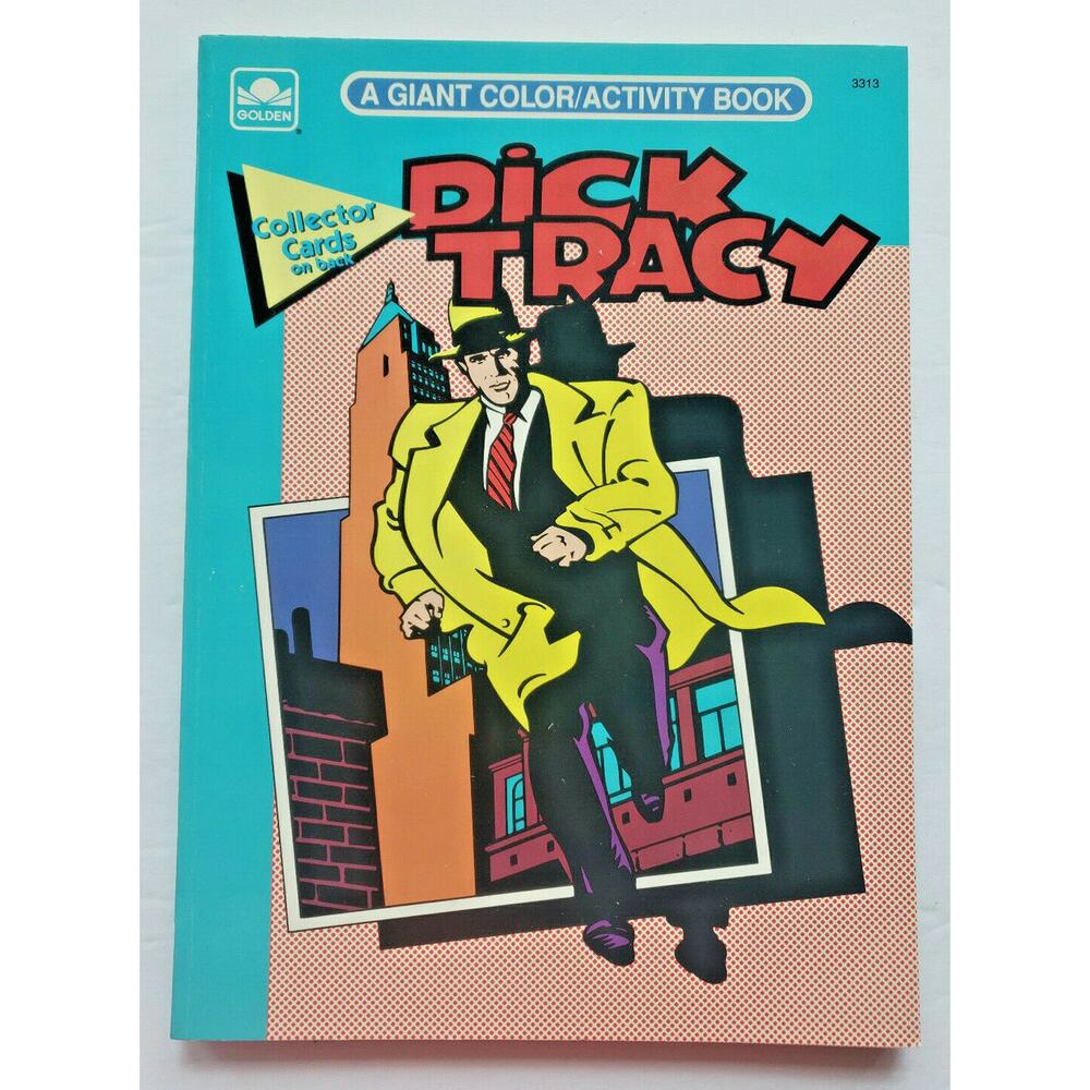 Vintage 1990 Dick Tracy Giant Coloring Book # 3313 NOS U222